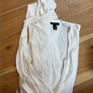 White House Black Market Ivory Sheer Cardigan